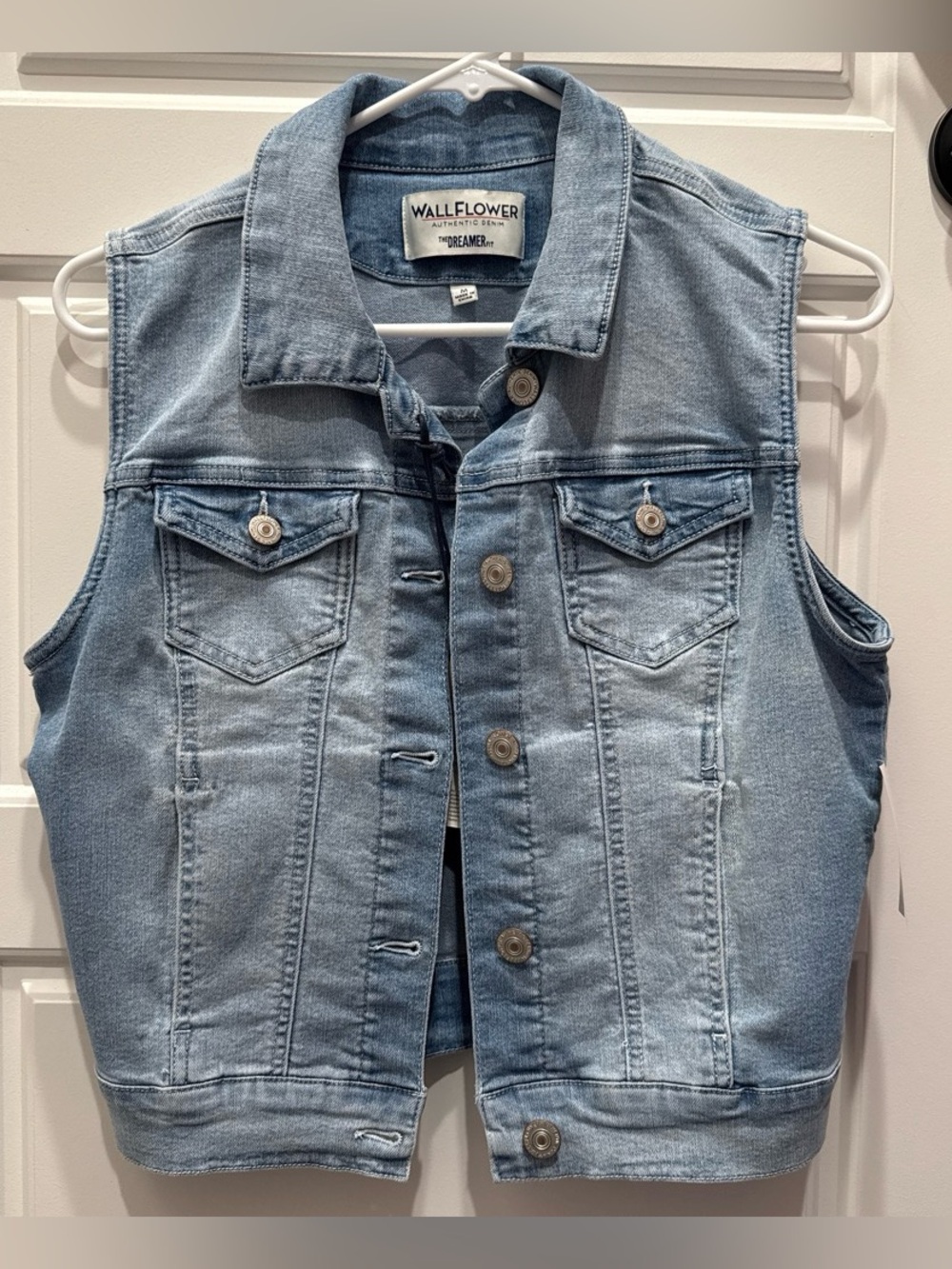 Wallflower Light Blue Denim Vest